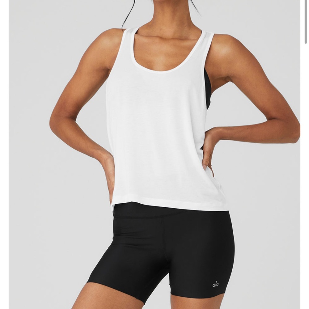 Alo Yoga All Day Tank - White Size Large